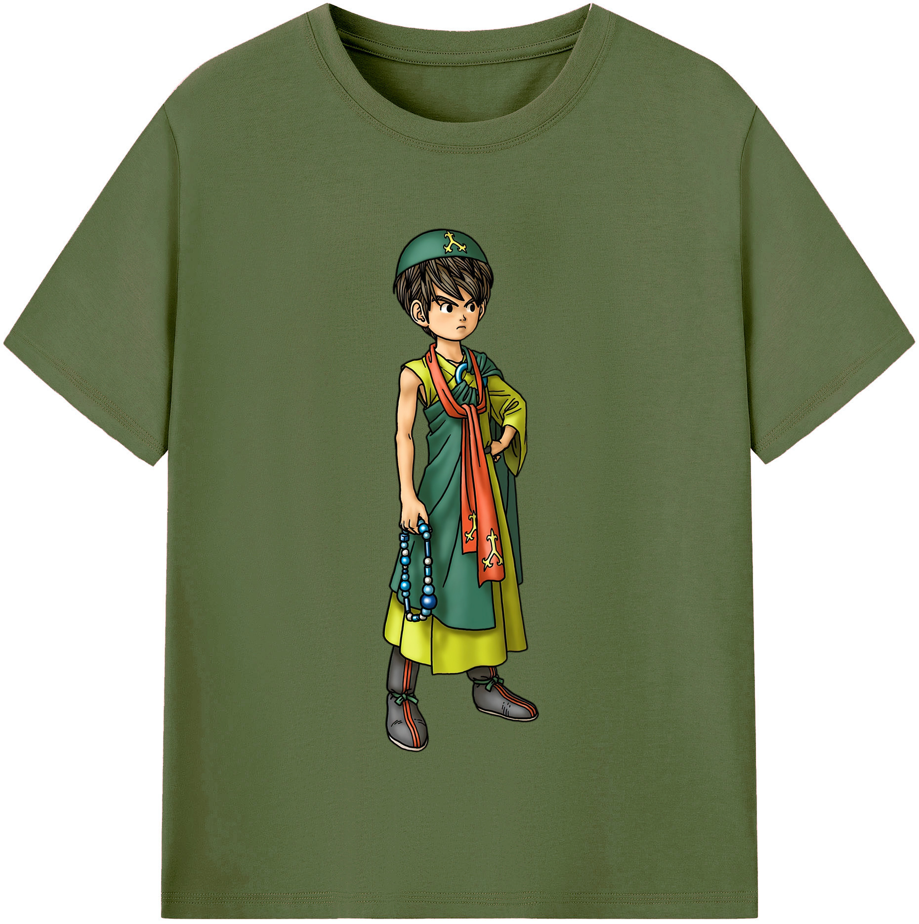（画像用） ドラゴンクエスト Doragon Kuesuto Dragon Quest 綿100％半袖Tシャツ（フロントプリント）